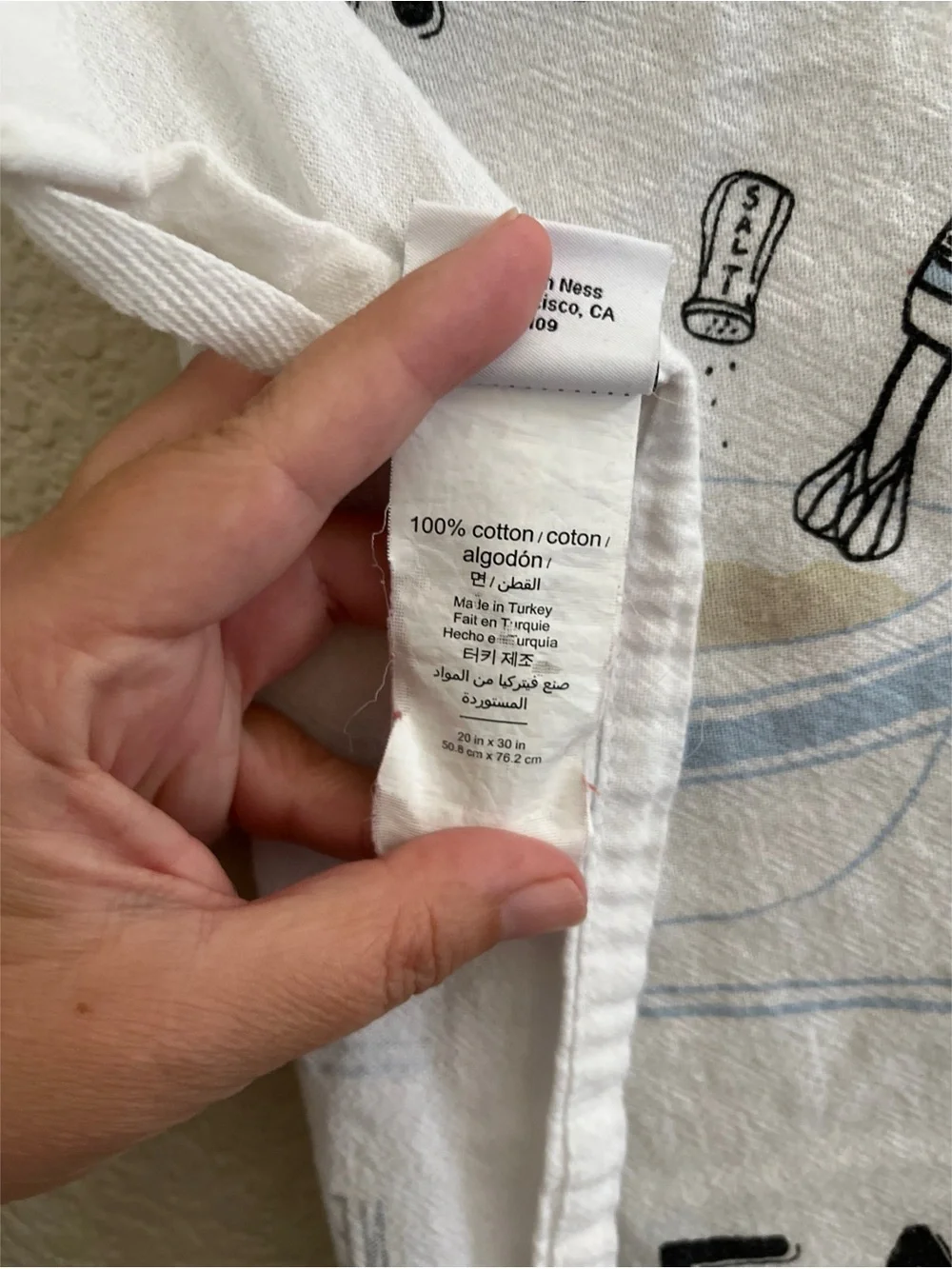 Williams Sonoma Bread Making Tea Dish Towel